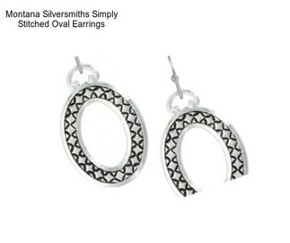 Montana Silversmiths Simply Stitched Oval Earrings