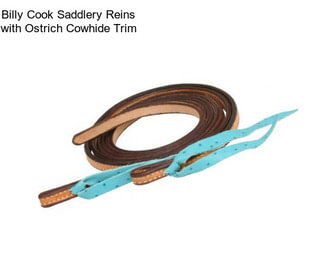 Billy Cook Saddlery Reins with Ostrich Cowhide Trim