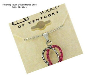 Finishing Touch Double Horse Shoe Glitter Necklace