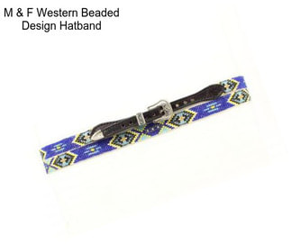 M & F Western Beaded Design Hatband