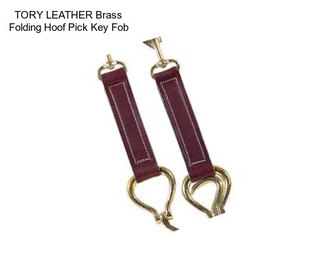 TORY LEATHER Brass Folding Hoof Pick Key Fob