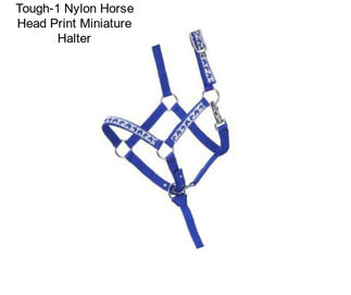 Tough-1 Nylon Horse Head Print Miniature Halter