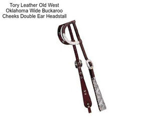 Tory Leather Old West Oklahoma Wide Buckaroo Cheeks Double Ear Headstall