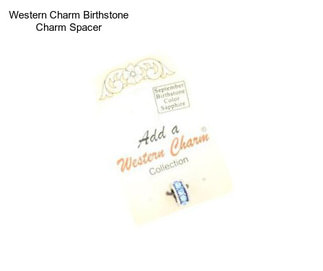 Western Charm Birthstone Charm Spacer