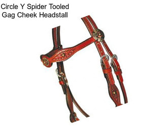 Circle Y Spider Tooled Gag Cheek Headstall