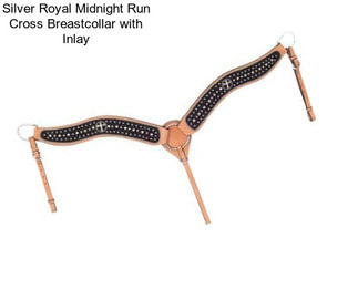 Silver Royal Midnight Run Cross Breastcollar with Inlay