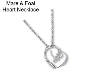 Mare & Foal Heart Necklace