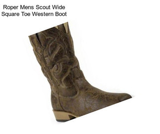 Roper Mens Scout Wide Square Toe Western Boot