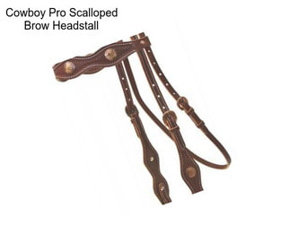 Cowboy Pro Scalloped Brow Headstall