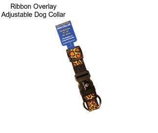 Ribbon Overlay Adjustable Dog Collar