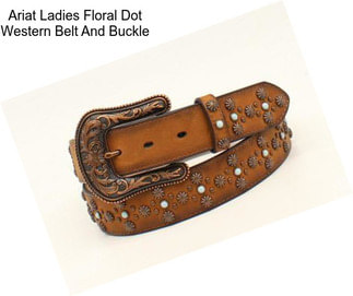 Ariat Ladies Floral Dot Western Belt And Buckle