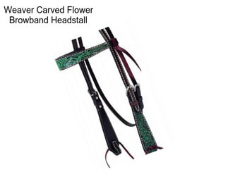 Weaver Carved Flower Browband Headstall