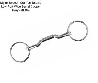 Myler Bridoon Comfort Snaffle Low Port Wide Barrel Copper Inlay (MB04)