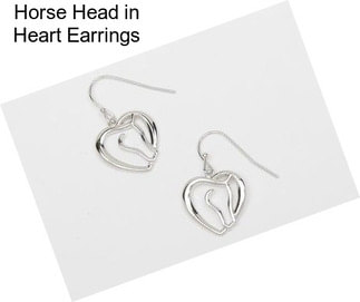 Horse Head in Heart Earrings