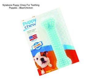 Nylabone Puppy Chew For Teething Puppies - Blue/Chicken