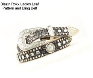 Blazin Roxx Ladies Leaf Pattern and Bling Belt