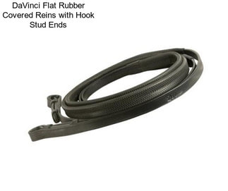 DaVinci Flat Rubber Covered Reins with Hook Stud Ends