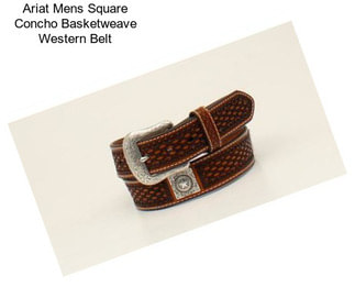 Ariat Mens Square Concho Basketweave Western Belt