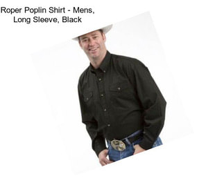 Roper Poplin Shirt - Mens, Long Sleeve, Black