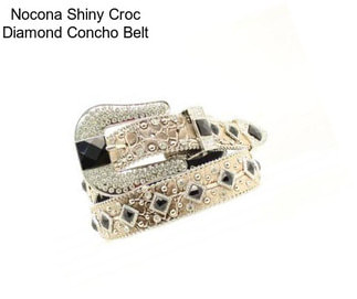 Nocona Shiny Croc Diamond Concho Belt