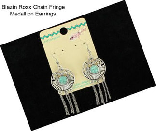 Blazin Roxx Chain Fringe Medallion Earrings