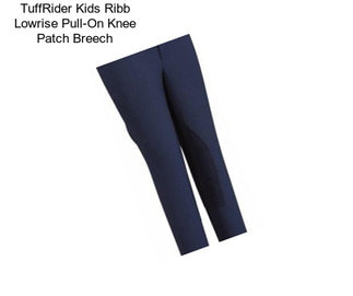 TuffRider Kids Ribb Lowrise Pull-On Knee Patch Breech