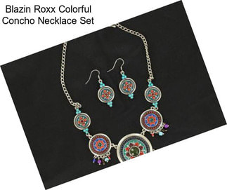 Blazin Roxx Colorful Concho Necklace Set