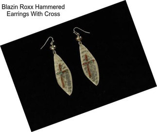 Blazin Roxx Hammered Earrings With Cross