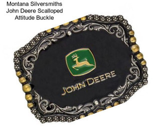 Montana Silversmiths John Deere Scalloped Attitude Buckle