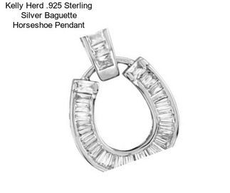 Kelly Herd .925 Sterling Silver Baguette Horseshoe Pendant
