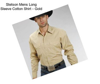 Stetson Mens Long Sleeve Cotton Shirt - Gold