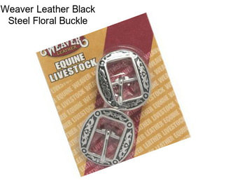 Weaver Leather Black Steel Floral Buckle