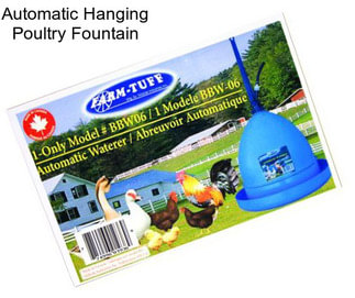 Automatic Hanging Poultry Fountain