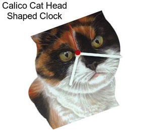 Calico Cat Head Shaped Clock