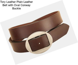 Tory Leather Plain Leather Belt with Oval Conway Buckle