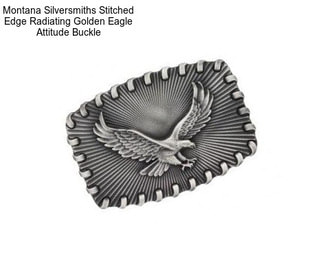 Montana Silversmiths Stitched Edge Radiating Golden Eagle Attitude Buckle