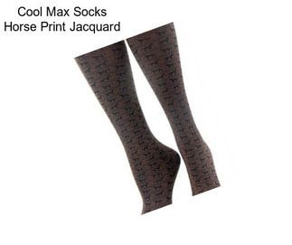 Cool Max Socks Horse Print Jacquard