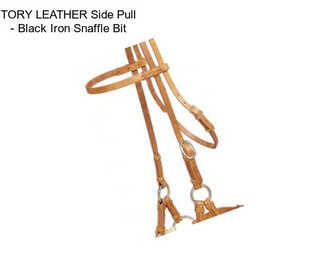TORY LEATHER Side Pull - Black Iron Snaffle Bit