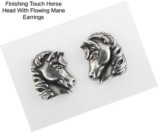 Finishing Touch Horse Head With Flowing Mane Earrings