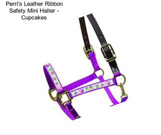 Perri\'s Leather Ribbon Safety Mini Halter - Cupcakes