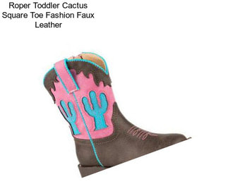 Roper Toddler Cactus Square Toe Fashion Faux Leather