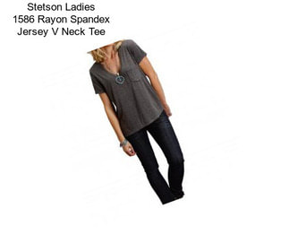 Stetson Ladies 1586 Rayon Spandex Jersey V Neck Tee