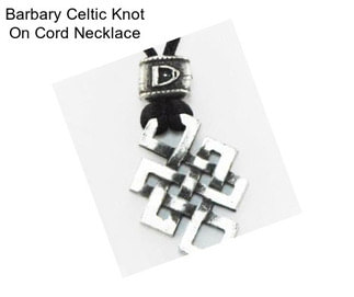 Barbary Celtic Knot On Cord Necklace