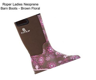 Roper Ladies Neoprene Barn Boots - Brown Floral