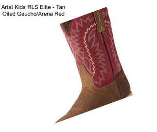 Ariat Kids RLS Elite - Tan Oiled Gaucho/Arena Red