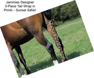 Jammies Designer 3-Piece Tail Wrap in Prints - Sunset Safari