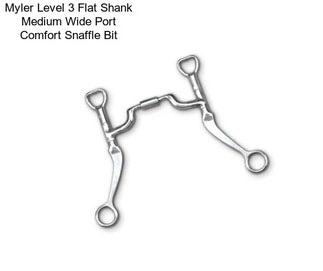 Myler Level 3 Flat Shank Medium Wide Port Comfort Snaffle Bit