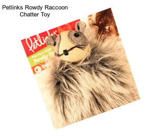 Petlinks Rowdy Raccoon Chatter Toy