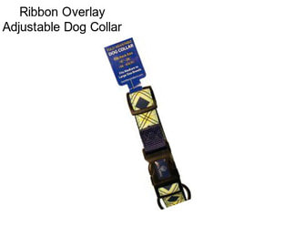 Ribbon Overlay Adjustable Dog Collar