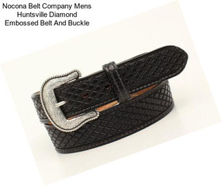 Nocona Belt Company Mens Huntsville Diamond Embossed Belt And Buckle